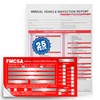 25Pack Inspection Forms and Stickers，Annual Vehicle Inspection Report，Annual Inspection Sticker，3-Ply