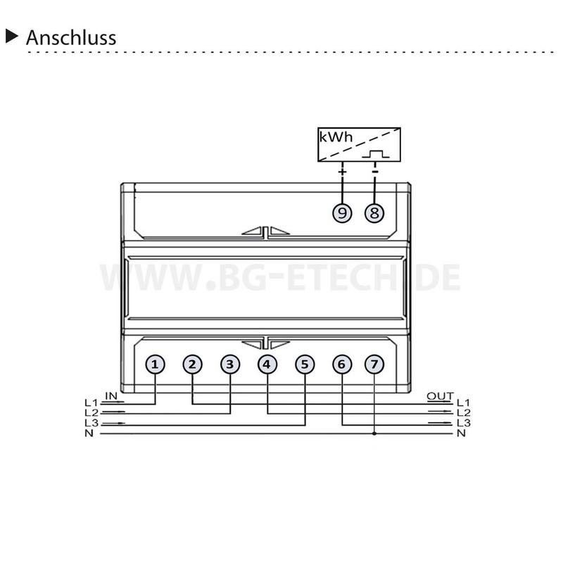 B + G E Tech DRT728D Digital Electricity Meter Rotary/WATT