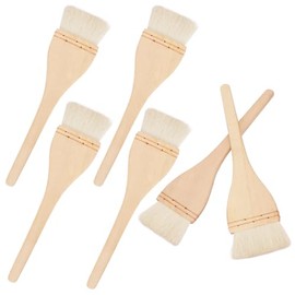 KUKLIPJIM Artist's Choice Hake Paint Brush Set - Pack of 6 Flat Hake Brushes (3 inch), Crafted with Premium Goat Hair Bristles, Ideal for Watercolor, Wash, Ceramic and Pottery Painting