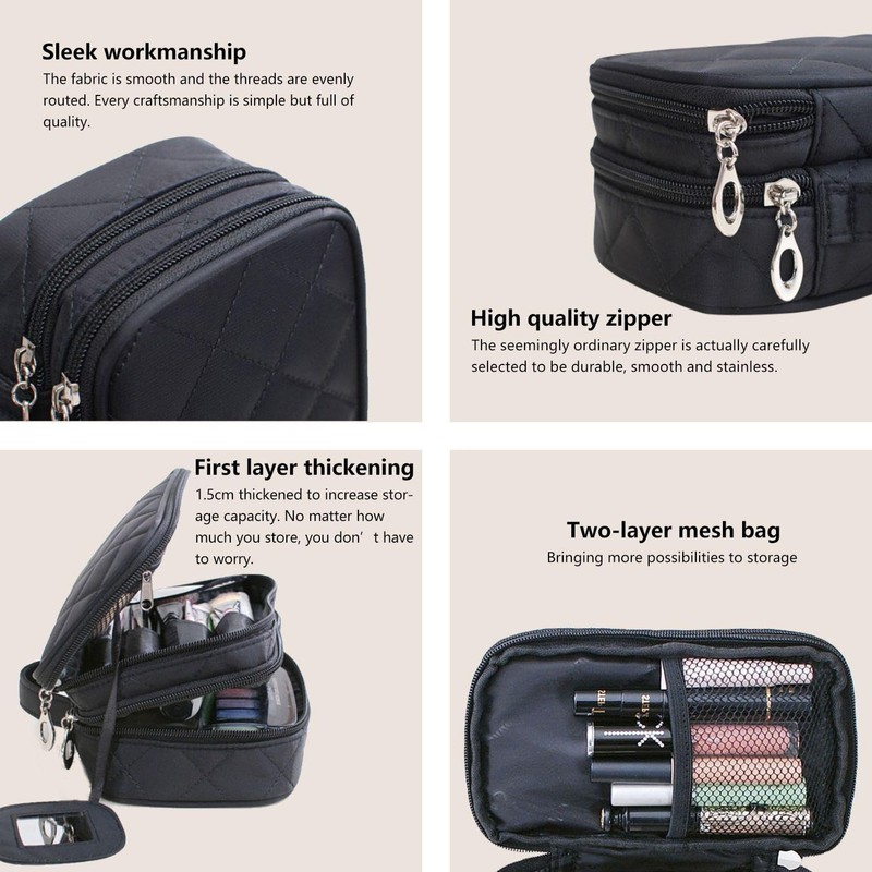 1 Waterproof Makeup Bag And 8 Makeup Brushes, Equipped With