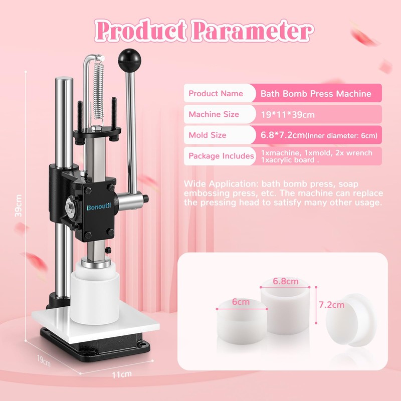 Bonoutil Bath Bomb Press Machine-Heavy Duty Bath Bomb Machine with