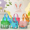 JMANNI 6 PCS Easter Gift Bags,Easter Tote Bags with Handles,