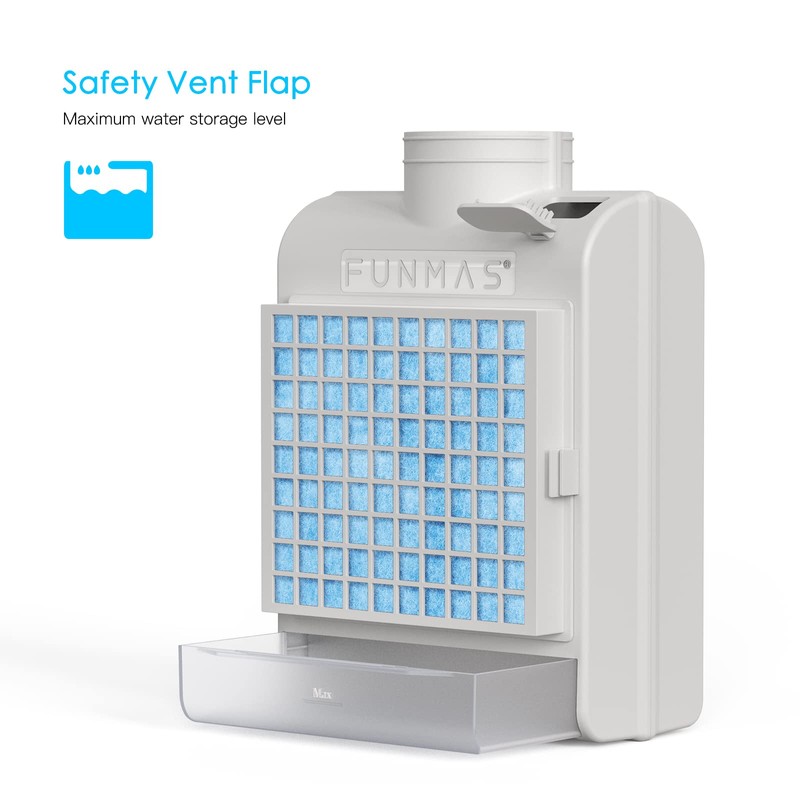 FUNMAS 3-in-1 Indoor Dryer Vent, Stainless Steel Screen Filter, Polyester