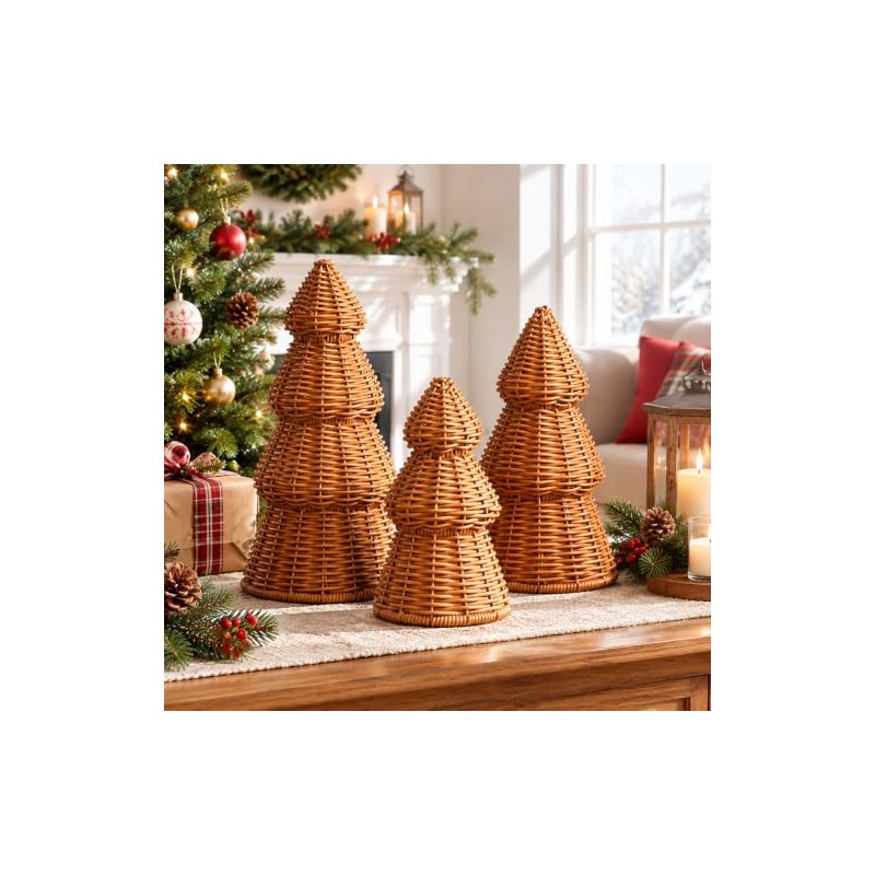 Bucherry Juego de 3 piezas de decoración de árbol de