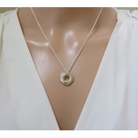 80th Birthday Gift | Sterling Silver Twist Necklace | 80th Birthday Necklace