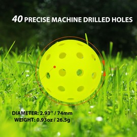 Gokano 12-Pack Premium Pickleball Balls