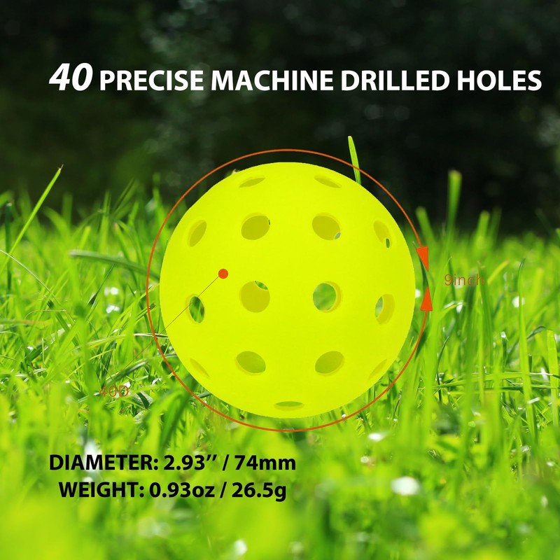 Gokano 12-Pack Premium Pickleball Balls