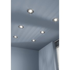 Trango Set of 6 6729-062MOSD LED Recessed Spotlights Dimmable Recessed Spotlights in Matt Nickel Including 6x 3 Levels Dimmable LED Module Only 3 cm Installation Depth Direct 230 Volt Ceiling Light