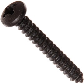 Small Parts 1020APPB Steel Sheet Metal Screw, Black Oxide Finish, Pan Head, Phillips Drive, Type A, #10-12 Thread Size, 1-1/4" Length (Pack of 100)