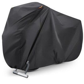 LIHAO Bike Cover for 2 Bikes, 190T Bicycle Covers Anti Dust UV Protection for Outside Storage Waterproof Bike Cover with Lock Holes and Storage Bag for Mountain Bikes, Road Bike (200 x 90 x 110 cm)