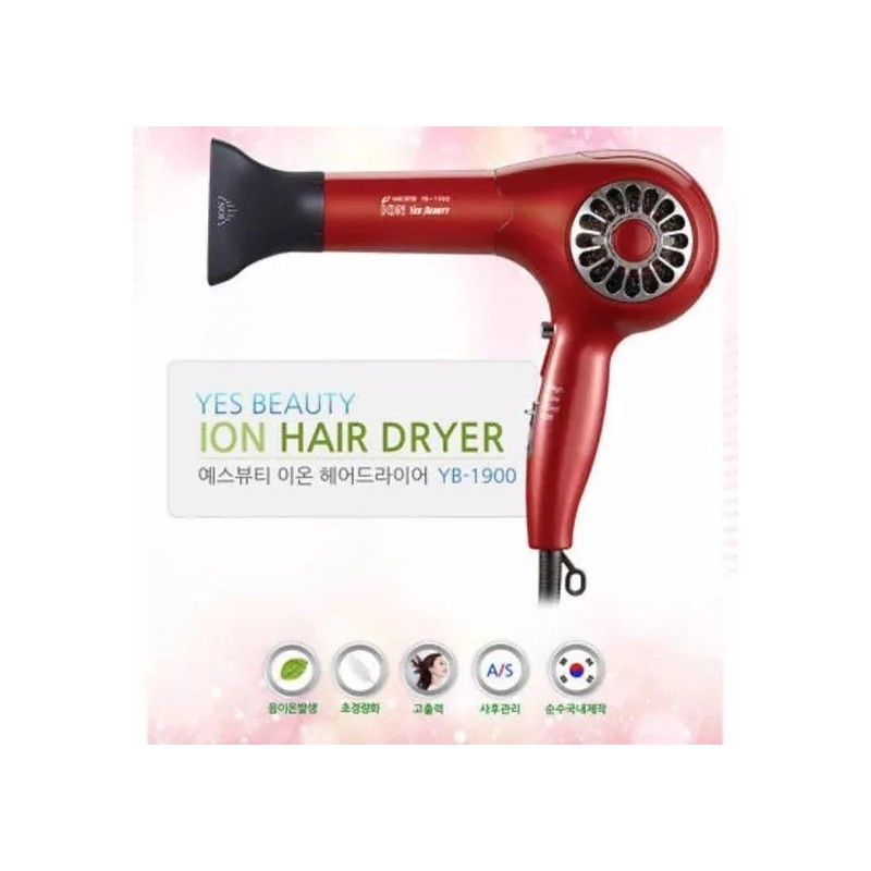 YES BEAUTY Secadora De Cabello Profesional Yes Beauty Yb-1900 Rojo