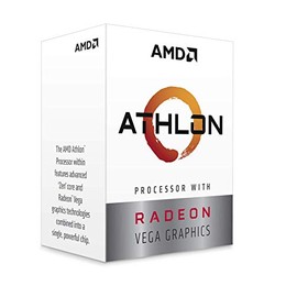 AMD YD3000C6FHBOX Procesador Athlon 3000G, 3.5GHz 4Mb Cache 2-Core/4-Thread Socket AM4 Gráficos Radeon Vega 3, Mediano, Blanco