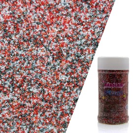 Edible Sanding Sugar Sprinkles for Cookie Decorating, Sugar Sprinkle Mix For Celebration Cakes, Cupcakes, Cookies, 3OZ (Red&Black&White)