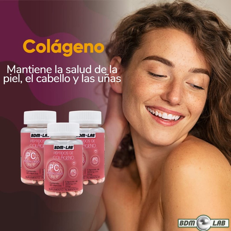 Péptidos de Colágeno 3x2 | suplemento Alimenticio| 60 Caps 400