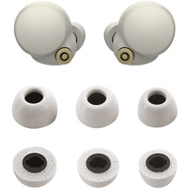 Rqker Foam Eartips Compatible with Sony WF-1000XM4 Earbuds, 3 Pairs S/M/L Size Soft Memory Foam Replacement Ear Tips Earbud Tips Foam Eartips Compatible with Sony WF-1000XM4, Gray SML