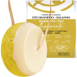 Senso Naturale Shampoo and Conditioner Firm Illuminating and Brightening Balancer for Luminous Gold Reflex with Chamomile, Turmeric and Lemon, Natural and Organic, pH 4.5-5.0 (2 in 1)