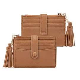 CLUCI Small Womens Wallet RFID Blocking Credit Card Holder with ID Window Leather Slim Card Wallets for Women