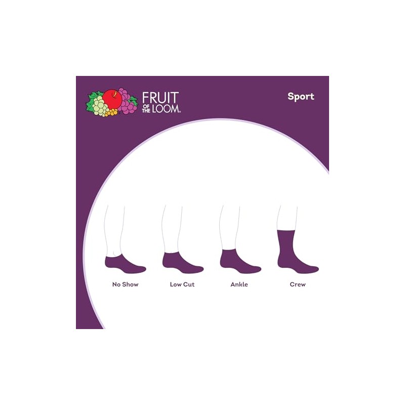 Fruit of the Loom Women's Everyday Active Sport Ankle Socks