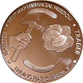 (AOCS) 1 oz .999 Pure Copper Round (Barter Trader (2011))