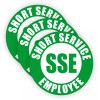 Unbranded/Generic 3-pack SHORT SERVICE EMPLOYEE Hard Hat Stickers / Safety Helmet Decals Temp SSE