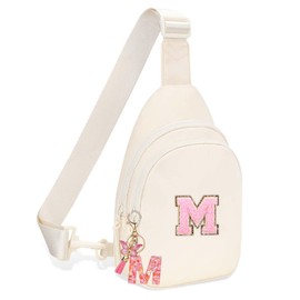 Initial Sling for Girls Women - girls fanny pack ages 8-12 Teen Birthday Gifts Small Waist Packs Trendy Kids Fanny Pack M