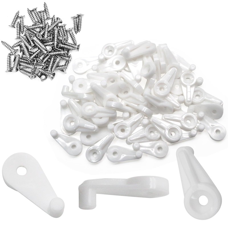 suiwotin 50pcs Mirror Hanging Clips, Glass Retainer Clips, Plastic Mirror