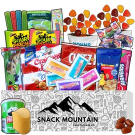 Snack Mountain Snack Box, Snack Boxes for Adults & Teens, Snack Box Variety Pack, Care Package Gift Box and Bundle for College Students, Kids, Employee Appreciation, Holidays, Back to School, 25 Count