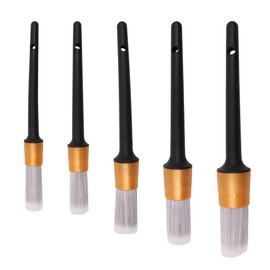 WANGCL 5 Pcs different sizes plastic handle car Detailing Brush Set for Cleaning Interior Exterior Wheels Rims and Leather