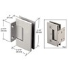 CRL Geneva Series Satin Nickel Wall Mount Short Back Plate