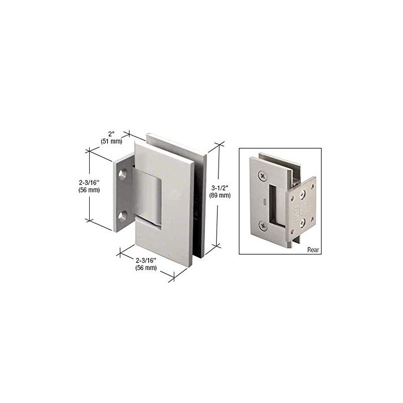 CRL Geneva Series Satin Nickel Wall Mount Short Back Plate