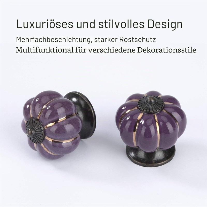 MengH-SHOP Cabinet Knobs Pumpkin Drawer Knobs Ceramic Furniture Knob with