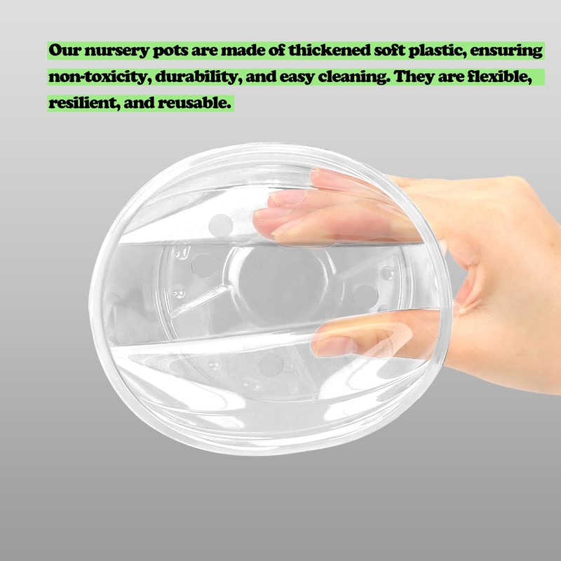 OUPSAUI OUPSAUI 21 Pack 3.5/5/6 Inch Clear Nursery Pots for