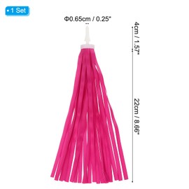PATIKIL Bike Streamers, Colorful Scooter Handlebar Tassels Grips Ribbon Accessories Decorations for Girls Bicycle Tricycle Handles, Rose Red