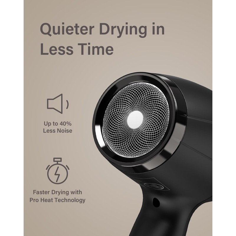ANNLARY Ionic Hair Dryer with Diffuser for Curly Hair, Professional