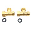 2pcs 1/2" 3 Way Brass Tee Diverter Connector,Outlet Easy Connect