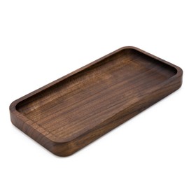 MUUJEE Wooden Desk Tray Organizer - 7.5 x 3.75 for Work Teacher Dad Wood Tray Work Minimalist Rustic