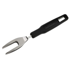 Fackelmann Mango Fork 21 cm, High-Quality Kitchen Aid with Functional Part Made of Spring Steel, Easy to Skewer and Hold the Mango, Clean Work Guaranteed (Colour: Black/Silver)