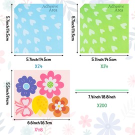 BeYumi Flower Bouquet Craft Kit - 48Pcs Mother's Day Flower Bouquet Craft in Two Colors for Kids Make Your Own Bunch of Flowers Teacher Appreciation Week DIY Gift School Classroom Home Fun Activities