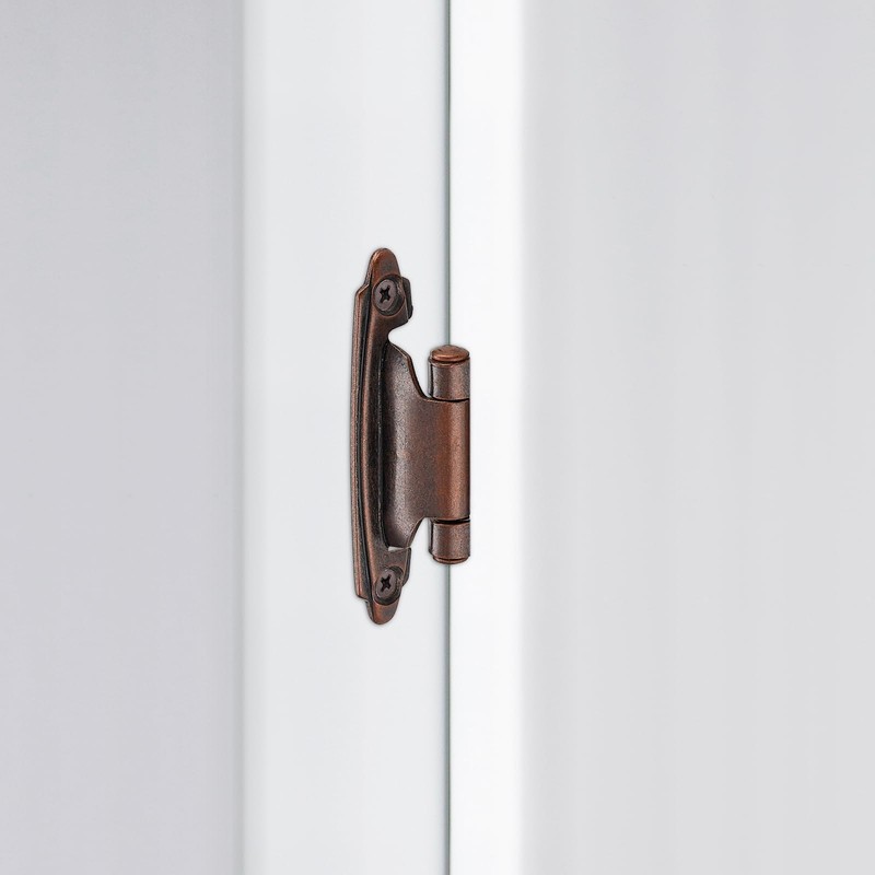 Home Expert 10 Pack (5 Pairs) Antique Copper Cabinet Hinges