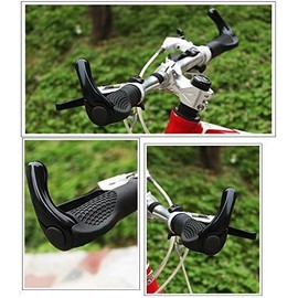 Handlebar Grips Bicycle, Ergonomic Bicycle Grips, Bicycle Grips Handlebar MTB Grips Non-Slip Rubber, City Bike, Road Bike for 22.2 mm E-Bike, Trekking Bike, Mountain Bike Grips (Black)