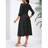 PerZeal Women's Casual A-Line Dress Wedding Guest Cocktail Church Flare
