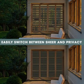 ZOKSUN Cordless Zebra Blinds for Windows, 24" W x 72" H Living Room Zebra Roller Shades Blinds for Windows, Sheer or Privacy Light Control, Day and Night Window Shades for Home, Office, Grey