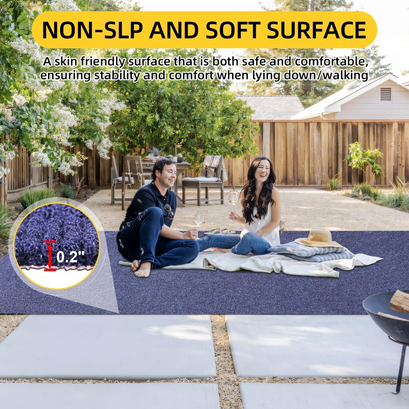 Grefinity Marine Carpet,5 FT x 10 FT Deep Blue Indoor