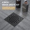 Yaseingoo 4” Drain Grate Kit Replacement, Compatible with Schluter Kerdi-Drain