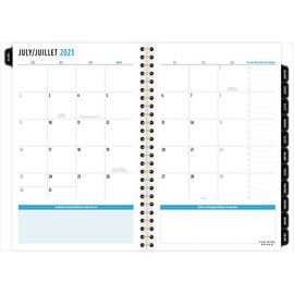 Five Star 2024 Weekly & Monthly Academic Planner, July 2023 - June 2024, Small, 8.5 x 6 inches, Artist Touch, Bilingual (1412B-200AF-24)