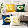 JOTOM Soft Velvet Cushion Covers Modern Bronzing Square Throw Pillow