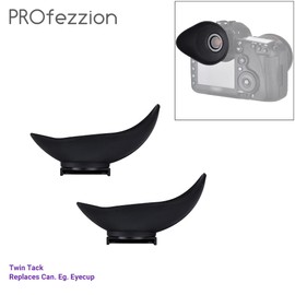 PROfezzion Soft Large Eyepiece Viewfinder for Canon EOS 1DX, 1DX II, 1Ds III, 5Ds, 5Ds R, 5D III, 5D IV, 7D II etc. Camera Replaces Canon Eg. Eyecup (Twin Pack)