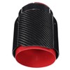 Universal Exhaust Tip Tail Throat Glossy Carbon Fiber Red Pipe
