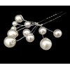 White Pearl Cluster Hair Pin Set - For Weddings, Proms,