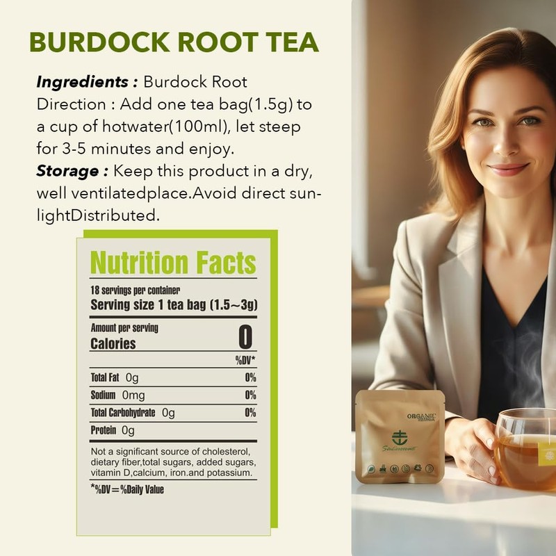 Soilmount - Burdock Root Tea - Pure Herbal Tea -